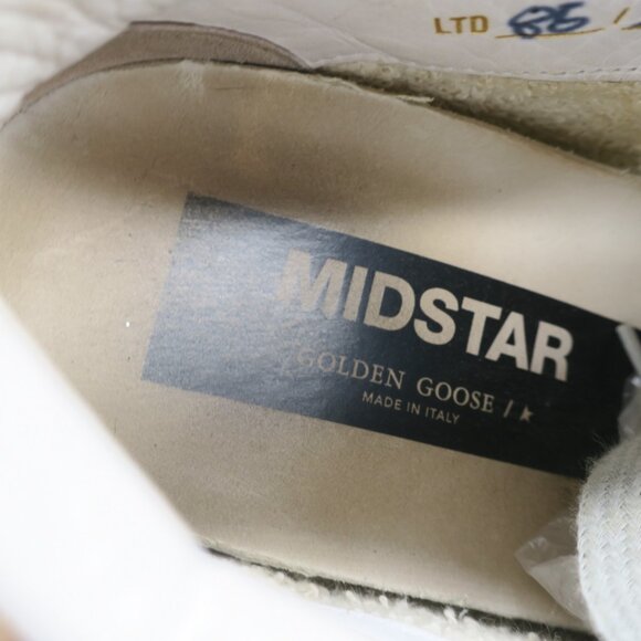 Golden Goose Mid Star Gold Glitter Midstar LE Sneakers Women 37 7M Made in Italy - Picture 11 of 15